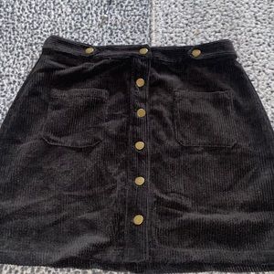 Large Black corduroy skirt